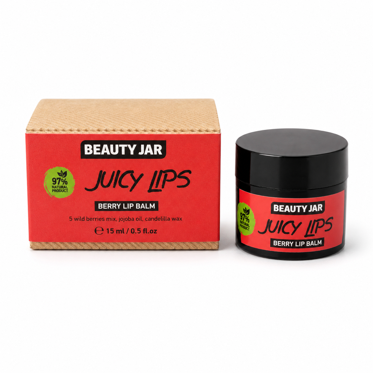 Beauty Jar Juicy Lips Berry Lip Balm 15 ml - Image 2