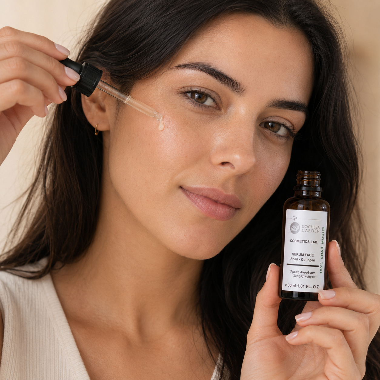 Cochlea Garden Serum Προσώπου Σύσφιξης με Βλέννα Σαλιγκαριού και Κολλαγόνο 30 ml - Image 5