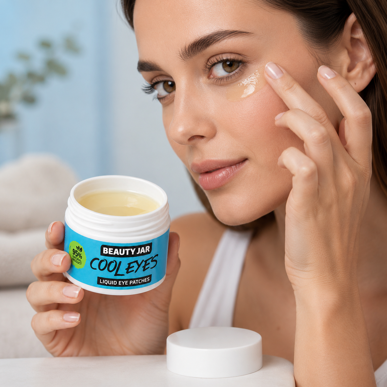 Beauty Jar Cool Eyes Liquid Eye Patches με Πράσινο Καφέ & Αγγούρι 15ml - Image 4
