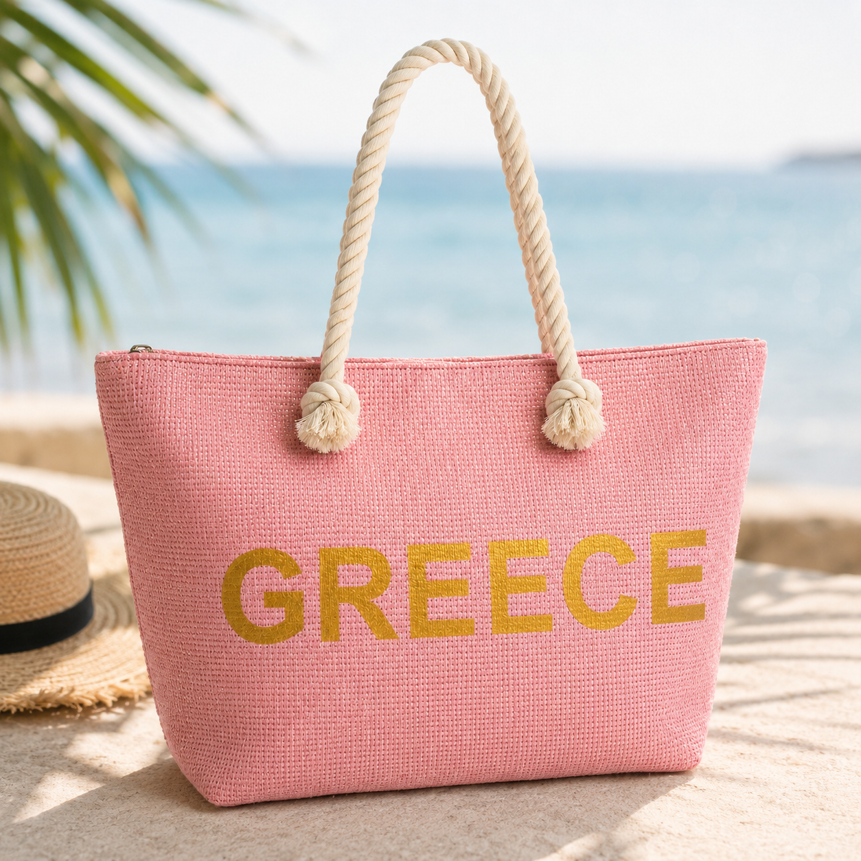 Y&J Τσάντα Θαλάσσης με Επιγραφή Greece