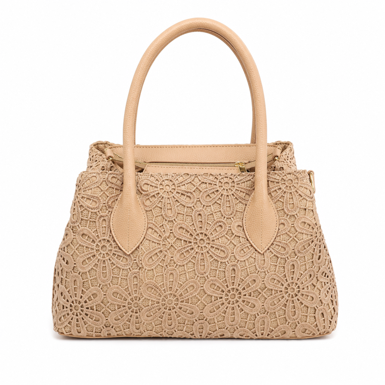Turbo Bags Τσάντα Χειρός με Πλεκτό Floral Σχέδιο - Image 2